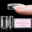 MelodySusie Short Square Apex Nail Tips, 15 Sizes 150Pcs
