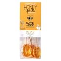 Melville Candy All Natural Honey Spoons & Lollipops on Wooden Ball Sticks – Gluten-Free, Made in USA Stirrers for Tea, Coffee, & Hot Beverages - Individually Wrapped ("Save The Bee" Clover)