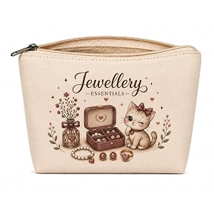meman cute printed canvas zipper pouch for women amp girls multipurpose makeup cosmetic bag travel toiletry amp jewelry organizer portable storage case jewellery bag