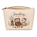MEMAN Cute Printed Canvas Zipper Pouch for Women &amp; Girls, Multipurpose Makeup Cosmetic Bag, Travel Toiletry &amp; Jewelry Organizer, Portable Storage Case (Jewellery Bag)