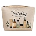 MEMAN Cute Printed Canvas Zipper Pouch for Women & Girls, Multipurpose Makeup Cosmetic Organizer, Travel Toiletry & Jewelry Storage Bag with Zip Closure (Toiletry Bag)
