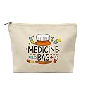 MEMAN Medicine Bag Canvas Pouch with Zipper, Travel Medical Organizer for Medicines, Tablets, First Aid &amp; Toiletries, Multipurpose Utility Storage Pouch