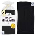 MEMEENO Baby Belly Band for Gas &amp; Colic Relief - Heating Pad, Tummy Wrap for Newborns, Noir