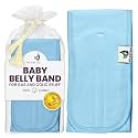 MEMEENO Baby Belly Band for Gas and Colic Baby Relief - Belly Band for Heating Pad for Colic, Heated Tummy Wrap, Sky