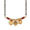 Memoir Brass Goldplated 3 Wati Lakshmi coin Traditional Mangalsutra Women Tanmaniya Ethnic (MSSV`110*)