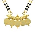 Memoir lakshmi Gold plated, panch-tatva 5 Coin Laxmi Ginni traditional Mangalsutra Tanmaniya, for Women