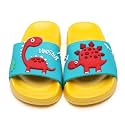 MEMON Toddler Little Kids Dinosaur Beach/Pool/Shower Slides/Anti-Skid Home Bath Slippers/Cute Summer Outdoor Shoes for Girls and Boys