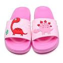 MEMON Toddler Little Kids Dinosaur Beach/Pool/Shower Slides/Anti-Skid Home Bath Slippers/Cute Summer Outdoor Shoes for Girls and Boys