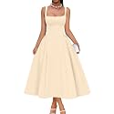 Memoriesea Women's Swing A Line Wedding Guest Party Midi Dress