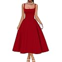 Memoriesea Women's Swing A Line Wedding Guest Party Midi Dress