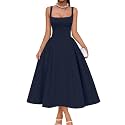 Memoriesea Women's Swing A Line Wedding Guest Party Midi Dress
