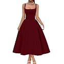 Memoriesea Women's Swing A Line Wedding Guest Party Midi Dress