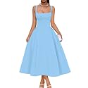 Memoriesea Women's Swing A Line Wedding Guest Party Midi Dress