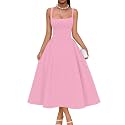 Memoriesea Women's Swing A Line Wedding Guest Party Midi Dress