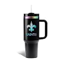 The Memory Company Officially Licensed NFL - New Orleans Saints 40oz Iridescent Tumbler with Handle