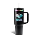 The Memory Company Officially Licensed NFL - San Francisco 49ers 40oz Iridescent Tumbler with Handle