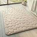 Memory Foam Bath Mat Cobblestone Bathroom Rugs