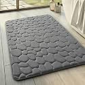 Memory Foam Bath Mat Cobblestone Bathroom Rugs