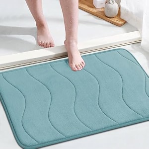 memory foam bathroom kid39s rug mat slip-resistant extra absorbent bath mat set non slip dry fast bath mat extra soft and absorbent machine-washable non-slip bath rugsgreen 2034 x 3234