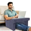 CareFoam Memory Foam Lap Desk Pillow | Work Desk Accessories for Reading, Gaming, Studying Comfortable Armrest, Easy to Store Work from Home Pillow Perfect for Using on Bed, Sofa &amp; Floor | Blue Color