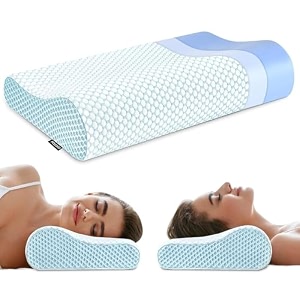 memory foam pillow contour cervical orthopedic memory foam pillows supports neck pain and shoulder pain for sleeping ergonomic cervical pillow neck support pillow for side back39
