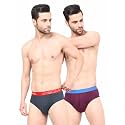 Men 100% Combed Cotton Outer Elastic Self Design Briefs_ N Redz