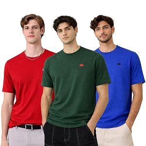 Men 100 Cotton Regular Fit Round Neck