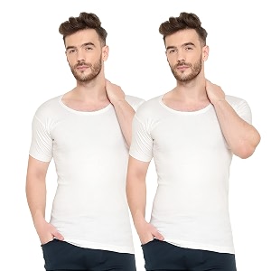 Mens 100 Cotton Half Sleeve Round Neck