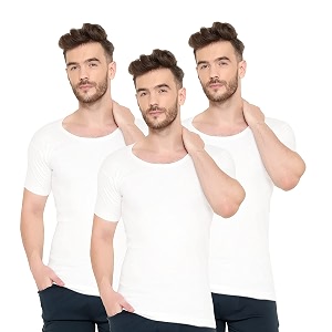 Mens 100 Cotton Half Sleeve Round Neck
