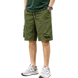Mens 100 Pure Cotton Cargo Shorts