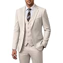 Men's 3 Piece Slim Fit Suit Set, Jacket Vest and Pants for Men