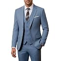 Men's 3 Piece Slim Fit Suit Set, Jacket Vest and Pants for Men