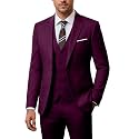 Men's 3 Piece Slim Fit Suit Set, Jacket Vest and Pants for Men