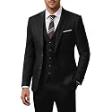 Men's 3 Piece Slim Fit Suit Set, Jacket Vest and Pants for Men