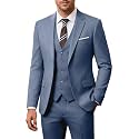 Men's 3 Piece Slim Fit Suit Set, Jacket Vest and Pants for Men