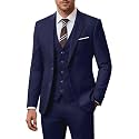 Men's 3 Piece Slim Fit Suit Set, Jacket Vest and Pants for Men