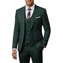 Men's 3 Piece Slim Fit Suit Set, Jacket Vest and Pants for Men