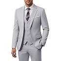 Men's 3 Piece Slim Fit Suit Set, Jacket Vest and Pants for Men