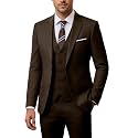 Men's 3 Piece Slim Fit Suit Set, Jacket Vest and Pants for Men