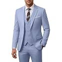 Men's 3 Piece Slim Fit Suit Set, Jacket Vest and Pants for Men