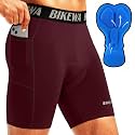 Men's 4D Padded Bike Shorts Cycling Underwear Biking Bicycle Padding Shorts for Men Side Pockets