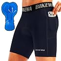 Men's 4D Padded Bike Shorts Cycling Underwear Biking Bicycle Padding Shorts for Men Side Pockets