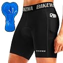 Men's 4D Padded Bike Shorts Cycling Underwear Biking Bicycle Padding Shorts for Men Side Pockets