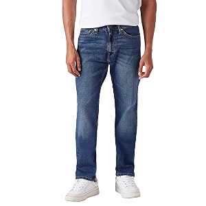 Mens 505 Blue Straight fit mid Rise