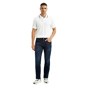 Mens 511 Dark-Blue Slim Fit Mid Rise