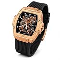 Men39s Analog Watch with Skeleton Dial Alloy