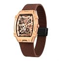 Men39s Analog Watch with Skeleton Dial Rose