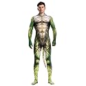 Men's Animal Bodysuit Costume with Big Tail Print Petsuit Spandex Furry Jumpsuit Cosplay Halloween Party