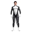 Men's Animal Bodysuit Costume with Big Tail Print Petsuit Spandex Furry Jumpsuit Cosplay Halloween Party
