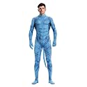 Men's Animal Bodysuit Costume with Big Tail Print Petsuit Spandex Furry Jumpsuit Cosplay Halloween Party